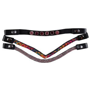 Nueva llegada, superventas, cadena de cristales de fantasía con diamantes brillantes, diadema para caballo de cuero genuino disponible en todas las formas personalizadas. - Product Image 6