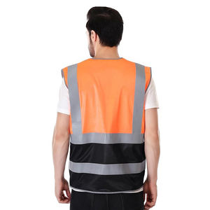 Chaleco de seguridad reflectante de alta visibilidad con 5 puntos de liberación rápida, ANSI Clase 2, transpirable, con bolsillos de malla y cierre de velcro - Product Image 4