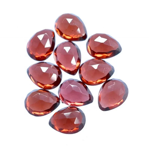 Vente chaude 6x9mm Naturel Mozambique Rouge Grenat Rose Coupe Poire Forme Cabochon Flatback Pierres Précieuses En Vrac Au Prix Du Marché De Gros - Product Image 3