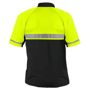 Camiseta Polo de Seguridad de Poliéster con Diseño Personalizado, Amarillo Azul Fluorescente, Reflectante, de Alta Visibilidad - Product Image 4