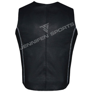 Chaleco de Motocicleta Personalizado para Mujer, Talla Grande, con Pedrería, Resistente al Viento, a la Abrasión y al Agua, de Cuero Genuino - Product Image 4
