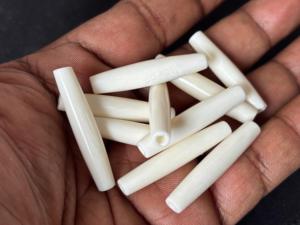 ลูกปัดกระดูกควายสีขาวพรีเมียม งานฝีมือชนเผ่า สำหรับทำเครื่องประดับ สร้อยคอกระดูกแบบดั้งเดิม - Product Image 4