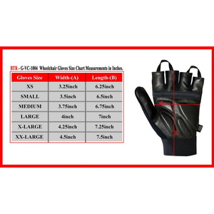 Top Quality Half Finger Wheelchair Gloves for Unisex Sheep Nappa Leather Non-slip, Breathable and Durable Hand Safety Gloves - Product Image 6