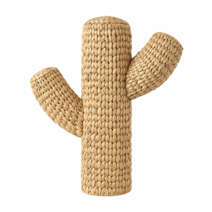 Panier en jacinthe d'eau tressé à la main KAKTUS, panier à cactus, organisateur de rangement décoratif unique, fibre naturelle, style rustique bohème, accent de décoration intérieure - Product Image 1