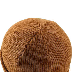 OEM White Ribbed Beanie Hat Women <b>Men</b> Winter Warm Cuffed <b>Cap</b> Soft Stretch Plain Knit Skull <b>Cap</b> Wholesale - Product Image 4