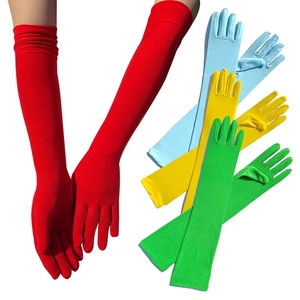 Mitaines extensibles pour femmes, gants de fête, de spectacle, de bar, de danse, de déguisement, longueur 45 cm - Product Image 2