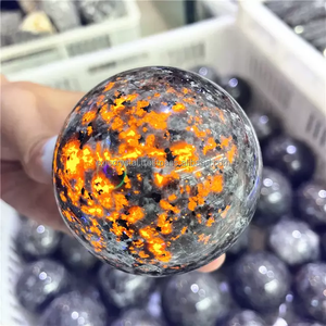 Esfera de Yooperlite brillante para la paz interior, piedra curativa de Reiki Natural, creación de espíritu libre, UV fluorescente, increíble - Product Image 4