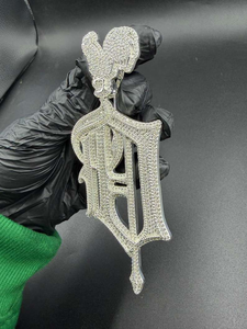 จี้การ์ตูนฮิปฮอปแบบ Iced Out เครื่องประดับสตรีทแวร์สั่งทำพิเศษ สร้อยคอประดับเพชรระยิบระยับ ดีไซน์ Pavé ของขวัญสำหรับผู้ชาย - Product Image 6