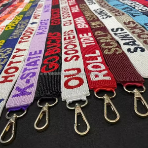 สายสะพายกระเป๋าแบบลูกปัดลายดาวสำหรับทีมกีฬา Go Cats Custom Beaded Bag Strap Collegiate Seed Bead Purse Handle Star Pattern Sports Team Shoulder Accessory Replacement Straps - Product Image 6