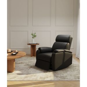 Poltrona Reclinabile Elettrica Nera con Controllo a Due Pulsanti per Soggiorno o Camera da Letto - Product Image 3