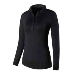 Polo en coton ajusté pour femme, respirant, à manches courtes, style décontracté été, golf, tennis, couleur personnalisée, streetwear - Product Image 4