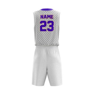 Ensemble de maillots de basket-ball personnalisés, blanc, rouge, numéro 23, col en V, sans manches, impression sublimée, unisexe, adulte, toutes saisons - Product Image 5