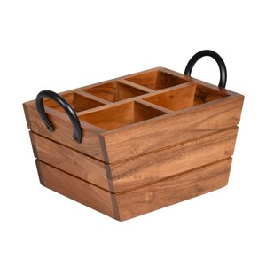 Porte-couverts multifonctionnel en bois écologique moderne, imperméable, pour comptoir de cuisine - Product Image 3