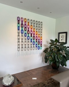 Cadena Acrílica Colorida para Colgar en la Pared, Decoración Moderna para el Hogar, Personalizable y Ligera - Product Image 6