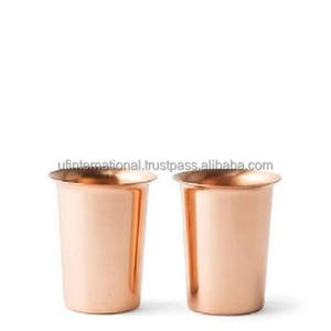 Verre à boisson en cuivre 100%, 20 pièces et meilleur design pour verre poli fait à la main, pour taille moyenne et couleur à bas prix - Product Image 3