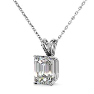 Bijoux sur mesure en or jaune 18 carats avec pendentif diamant, diamant solitaire de laboratoire taille radiant pour femme - Product Image 2