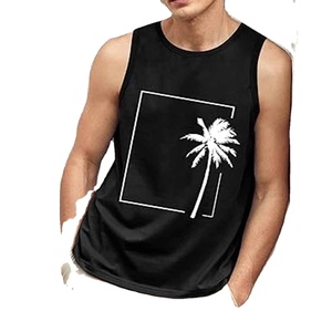 Camiseta sin mangas para hombre al por mayor, ligera, de verano, para gimnasio, con logo personalizado, de algodón, suave y transpirable, ropa deportiva. - Product Image 4