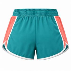 Shorts Deportivos para Mujer, Cintura Alta, Secado Rápido, Diseño Color Block, Tejido de Spandex y Poliéster, para Running y Entrenamiento - Product Image 2