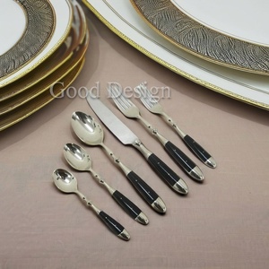 Resin Handle Luxury Stainless Steel <b>Flatware</b> <b>Sets</b> for Weddings Portable Matte Polish Good Design - Product Image 3