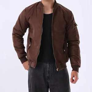 2025 New Men's Bomber <b>Jacket</b> Spring Autumn Casual Korean Version Stand Collar Front Waterproof Windproof <b>Pilot</b> Zipper <b>Jacket</b> - Product Image 5
