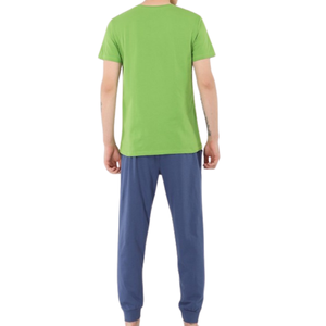 Conjunto de Pijama de Algodón para Hombre, Ropa de Dormir Suave de Dos Piezas, Ropa de Estar por Casa Transpirable, Traje de Noche Cómodo, Estilo de Manga Larga - Product Image 3