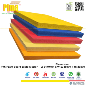 Hoja de tablero de espuma de PVC WPC blanca de 8mm de espesor 0,6G/cm3 paneles de plástico resistentes al fuego de densidad para muebles de sala de estar - Product Image 1