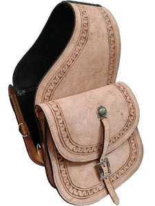 Bolsa de Sillín Western Premium de Cuero de Búfalo 100% Full Roughout con Hebilla Concho Hecha a Mano Personalizable para Equitación y Senderismo - Product Image 2