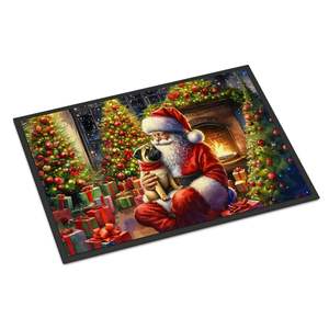 Nouveau Fawn Carlin Père Noël Paillasson Antidérapant Lavable Low Pile 18H X 27W Tapis de porte avant intérieur et extérieur pour entrée - Product Image 1