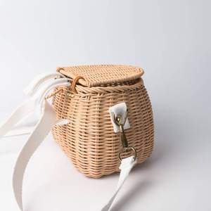 Bolsas de mimbre tejidas para bebés, cestas de almacenamiento encantadoras, cestas contenedoras a precio económico para bebés y recién nacidos - Product Image 2
