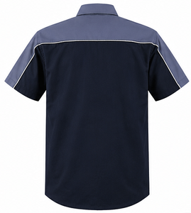 เสื้อเชิ้ตแขนสั้นผู้ชายลำลอง คอปกป๊อปลินบล็อกสี ใส่ได้ในฤดูร้อน - Product Image 2