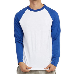 Camiseta Deportiva Vintage para Hombre, Mangas Raglán, Cuello Redondo, Color Azul Marino Sólido, Manga Larga, 100% Algodón, Impresión Digital - Product Image 6