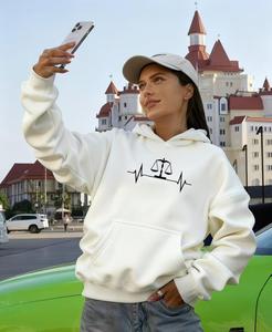 Stylish and Cozy Women's Winter Hoodie 100% Cotton Embroidered & Digital Printed for Winter Wear - Product Image 2