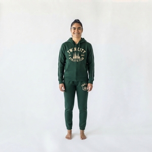 Conjunto Deportivo con Capucha para Mujer de Twin City Athletic Club, Pantalones de Felpa de Manga Larga, Corte Regular, para Todas las Temporadas - Product Image 1