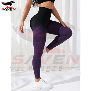 Leggings de sport à taille haute pour femmes, avec blocs de couleur et effet ventre plat, pour le yoga, la remise en forme et l'entraînement - Product Image 5