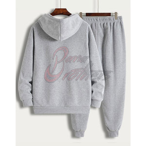 Chándal de Manga Larga con Nuevo Diseño Ajustado, Chándal de Algodón Liso para Hombre, Chándal de Talla Grande para Hombre - Product Image 2