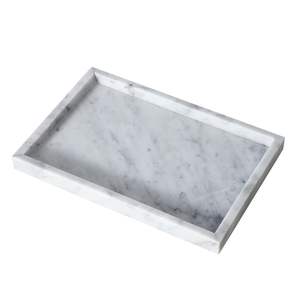 Plateau en marbre gris de luxe au design minimaliste pour l'organisation de la salle de bain et la présentation élégante de la décoration intérieure - Product Image 6