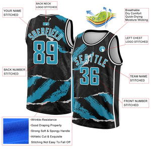 Venta al por Mayor de Camisetas de Baloncesto de Alta Calidad para Entrenamiento Juvenil, con Sublimación, Apliques y Bordado, Diseño Transpirable - Product Image 4