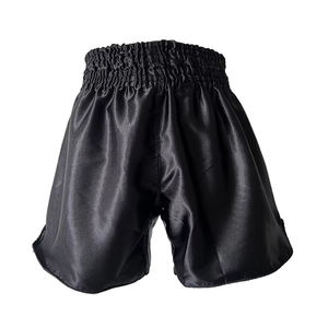 Solid Color Muay Thai Training Shorts Lightweight Breathable 100% Silk & Polyester Customized Fit with Front Logo - Product Image 3