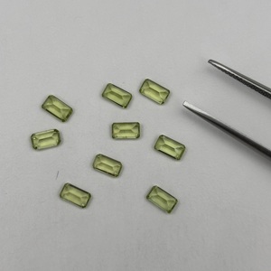 Peridoto Verde Natural Pulido, Corte Octogonal, 3x5 mm, Gema Suelta |   Suministros para la Fabricación de Joyería |   Proveedor Mayorista - Product Image 2