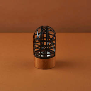 Quemador de Incienso de Madera y Latón con Tapa Perforada, Quemador de Oud Bakhoor de Lujo para el Hogar, Regalo y Uso en Ramadán - Product Image 6