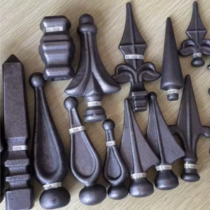 Embout décoratif en fer forgé pour clôture, ornement de sommet de portail en métal, capuchon d'embout de garde-corps en fer forgé, écologique, rond de 3 pieds - Product Image 4