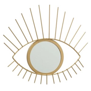 Nordic Style Gold Metal Eye Wall <b>Mirror</b> Decorative Round <b>Mirror</b> Luxury Sunburst Art <b>Mirror</b> for Bedroom Entryway - Product Image 1