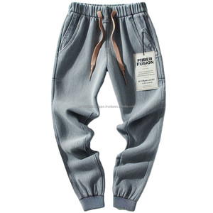 New Fashion Styles Women's Elastic Waist Custom Denim Jeans Joggers Sweatpants Modest Long <b>Pants</b> From Bangladesh Manufacturers - Product Image 6