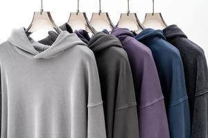 Ensemble de sweat-shirts de haute qualité 350 g/m² 100 % coton pour hommes, style streetwear, col à capuche en molleton technique personnalisé - Product Image 2