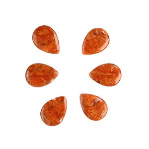 ควอตซ์สีส้มธรรมชาติคุณภาพสูง ขนาด 13x18 มม. รูปทรงลูกแพร์โค้งมน เรียบเนียน แบบบริโอเล็ต สำหรับทำเครื่องประดับ - Product Image 1