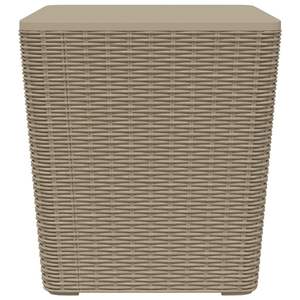 Table de jardin moyenne en polypropylène brun clair avec couvercle amovible - Product Image 2