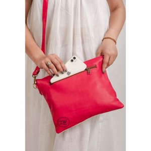 Bolso bandolera de cuero de vaca genuino LW para mujer, estilo de vestido portátil de una sola manija Vintage con patrón de piedra, producto auténtico - Product Image 5