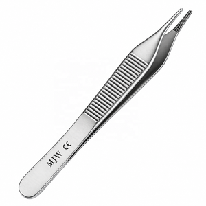 Pinzas Quirúrgicas Adson MJW con Puntas Serradas de 12 cm (4.75 Pulgadas), Pinzas de Disección Finas de Acero Inoxidable, Certificación CE ISO13485, Herramientas OEM ODM - Product Image 1