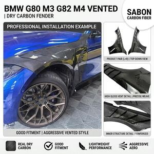Premium-Qualität Belüftete Trockene Kohlefaser-Kotflügel Neuheiten für BMW G80 M3 G82 M4 ab <span class=keywords><strong>2022</strong></span> - Product Image 2