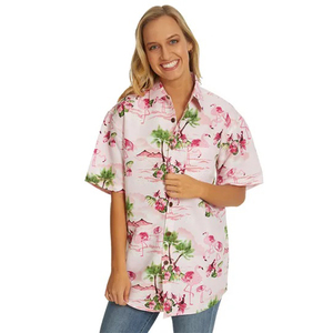 2026 New Bulk Wholesale Hawaiian Shirts Men Tropical Casual Summer Shirts Custom Printed Lightweight Polyester Beach <b>Tops</b> - Product Image 4